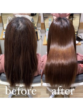 キートスバイガーランド (Kiitos by Garland) サラ艶ロングまろやかブラウンベージュ髪質改善やわらか縮毛矯正