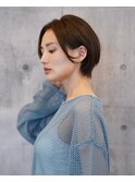 クールショート/センター分け/くびれショートボブ