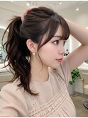 美髪/ワイドバング/レイヤーカット/くすみベージュ/新小岩駅