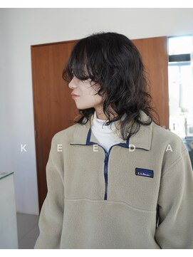 キーダ(KEEDA) ミディアムパーマ/デザインパーマ/ダークブラウン