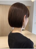 丸みのあるショートボブ