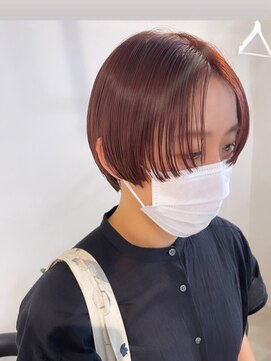  fit stand 千葉/ショートボブ/カット/パーマ/ダブルカラー/トリートメント/縮毛矯正 イメチェン/ピンクベージュ/アンブレラカラー[千葉]