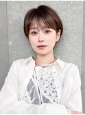 ハンサムショート/丸みショートボブ/20代30代40代50代/顔周り
