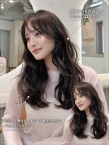 アプリ 大宮西口(appri) 韓国風ゆるふわロングレイヤー×艶ダークブラウン/大宮