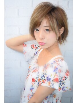 ラウンジ モリオ イケブクロ(Lounge MORIO Ikebukuro) 【morio池袋】人気の髪型 大人かわいい小顔グラボブ風ショート