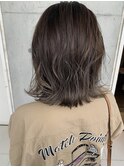 Lien☆アッシュベージュ×デザインカラー×外ハネボブ