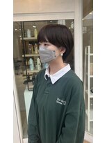 ヘアデザイン ソラ(Sola)&nbsp;丸みマッシュショート×ツヤナチュラル暗色ブラウン