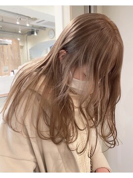 ベル 表参道Terrace(Belle) 《お客様》理想の色を出すために研究を重ねたミルクティーカラー
