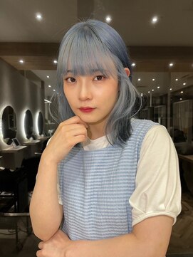 ジーナ セントラル銀座(Zina) ダブルカラー＊ブリーチ2回以上＊アクアブルー【ZinaCENTRAL】