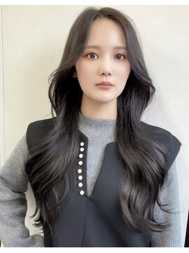 スターズ 船橋(STARS) くびレイヤーエモージュ暗髪艶髪韓国ヘア