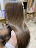 ダメージ毛対応可◎【プレミアム酸性ストレート】+カット+補修トリートメント