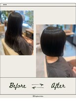 フリップビーアヴェダ(FLIP B AVEDA)&nbsp;本八幡×黒髪×鎖骨ボブ×艶髪