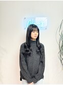 暗髪ロング