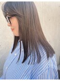 イメチェンホワイトブロンド外ハネボブ美髪ワイドバング