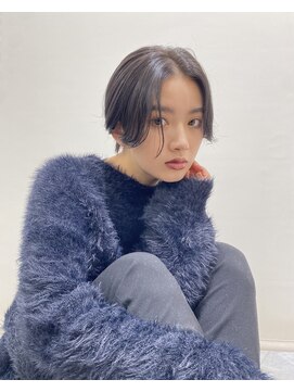 エアー 青山(AIR) 丸みショートシースルーバングくびれショートボブミニボブ