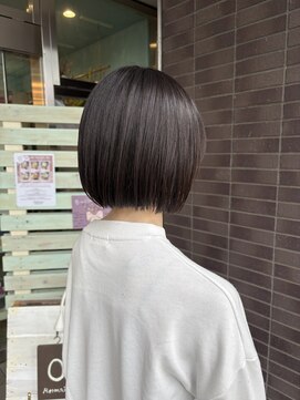 チャプター 千葉ニュータウン中央店(chapter) 縮毛矯正顎下ぱつっとボブ