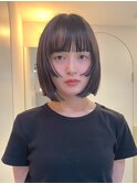 天神大名顔周りレイヤーカットミディアムボブタッセルボブ今泉