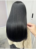 韓国 くびれロング レイヤー ワンホンヘア 小顔前髪