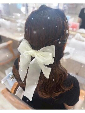 ヘアセット専門店 ナゴミ 池袋店(nagomi) デカリボンハーフアップ