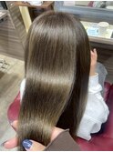 【安江理緒】ブリーチ無しオリーブ×髪質改善トリートメント