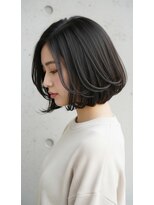 クリー(cree)&nbsp;20代30代40代大人丸みショートボブ×前髪あり【髪質改善】