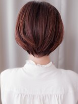 カバーヘア ブリス 戸田公園西口店(COVER HAIR bliss)&nbsp;チェリーレッド艶感バーガンディミニマルボブZ戸田公園20代30代