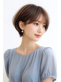 ショートカット・レイヤーカット×白髪ぼかし