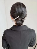 『結婚式ヘアアレンジ×シニヨン』