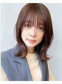 ◎韓国風ミディアム×小顔レイヤーくびれヘア20代30代