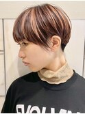 刈り上げマッシュベリーショート/ハイライト/大人クールモード