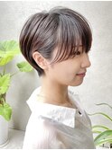 柔らかマッシュショート前髪あり