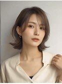 ミディアムレイヤー白髪染め白髪ぼかしカラー 40代50代60代