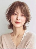 白髪ぼかし脱白髪染め似合わせショートボブ40代50代60代