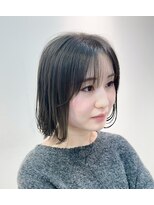 ユニークバイケンジ 町田(unique KENJE)&nbsp;大人可愛い外はねボブ×ダークベージュカラー　K5