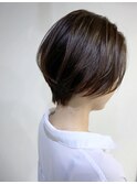ショートボブ×艶感アッシュ×【ISAO】