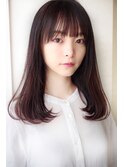 ワンカールで決まる!小顔前髪ミディアムヘア♪
