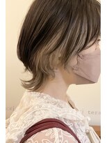 ハナモリ テララ(hanamori terara) hanamori★多田羅 ショートウルフとインナーカラー 高松美容室