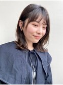 小顔補正立体カットヘルシースタイルビターショコラロブヘア