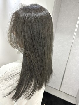 レス 仙台(Less) 【自然に透けるオリーブグレージュ】髪質改善メテオカラー