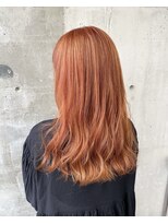 ガルボヘアー 名古屋栄店(garbo hair)&nbsp;オレンジカラー10代20代ハイトーンケアブリーチ
