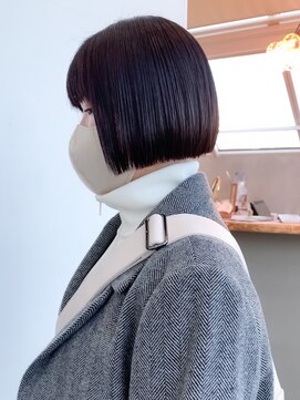 ロンド 表参道店(Lond) Lond表参道【伊杏】ミニボブ　ストレートボブ　顔まわりカット