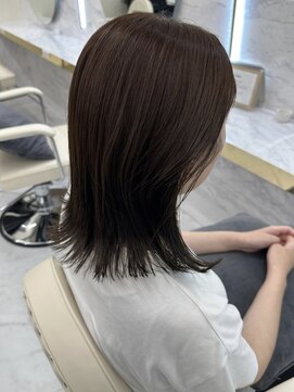 シェノン サントル(CHAINON CENTRE) グレージュカラー/シルキーベージュ/斜めバング[梅田/大阪]