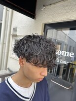 ビカムメンズヘアー 栄店(become men's hair)&nbsp;【波巻きスパイラルパーマ×刈り上げショートマッシュ】名古屋栄
