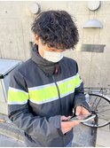 波巻きパーマ 波巻きスパイラル プードル マッシュ 眉毛