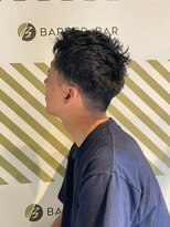 バーバーバー アカバネ(BARBER-BAR AKABANE)&nbsp;スーツに合う黒髪短髪アップバング 男の身だしなみ#2