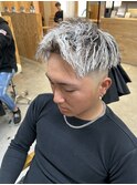 スキンフェード×ツイストスパイラル×ホワイトメッシュ