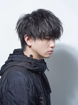 アルファ 新宿(alpha) サーフカール/ 刈り上げセンターパート/ブルーブラック[新宿駅]