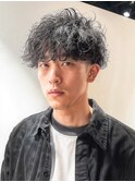 韓国マッシュ/ニュアンスパーマ/ダークアッシュ