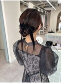 結婚式お呼ばれ/まとめ髪/シニヨン/ヘアアレンジ