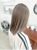 ミルクティーベージュミディアム前髪あり